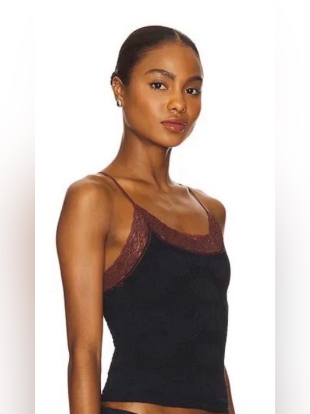 NWOT-Free People Jules Seamless Cami - Black Combo. XS/S